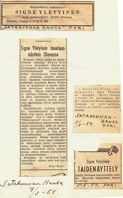 N�yttely Hotelli Otavassa 1954