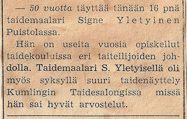Helsingin Sanomat 16.12.1950